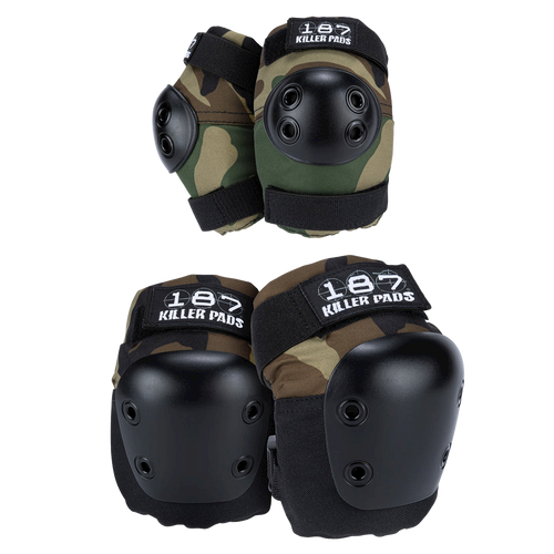 187 Killer Pads - Camo Combo Pack - Adult Knee & Elbow Safety Gear Set