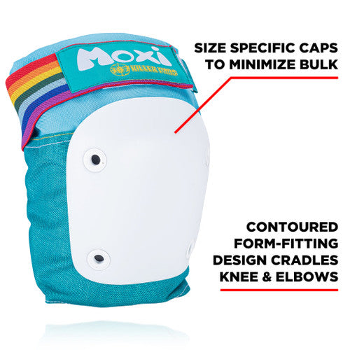 187 Killer Pads - Jade Moxi Super Six Pack - Adult Knee/Elbow/Wrist Safety Gear Set
