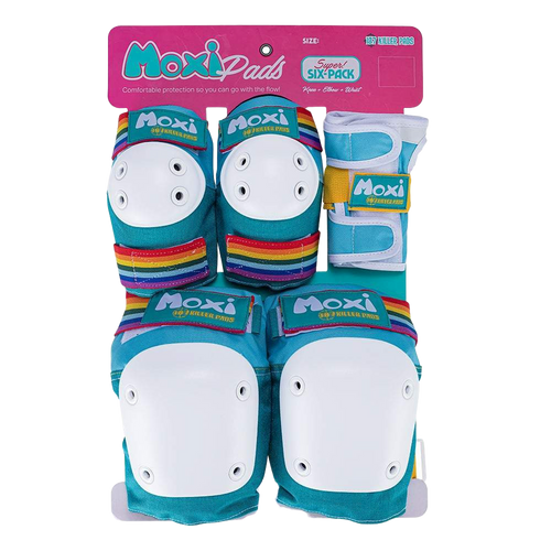 187 Killer Pads - Jade Moxi Super Six Pack - Adult Knee/Elbow/Wrist Safety Gear Set