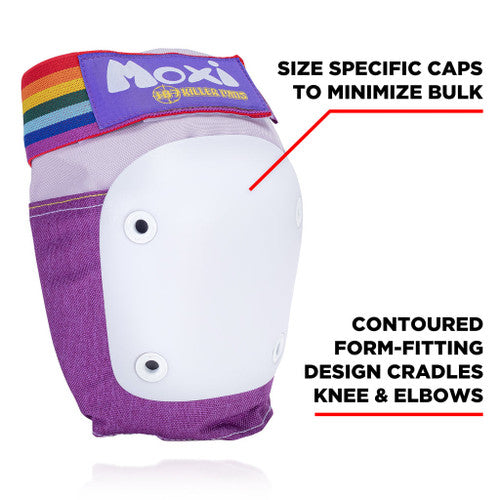 187 Killer Pads - Lavender Moxi Super Six Pack - Adult Knee/Elbow/Wrist Safety Gear Set