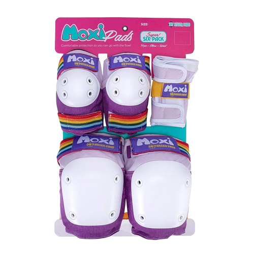 187 Killer Pads - Lavender Moxi Super Six Pack - Adult Knee/Elbow/Wrist Safety Gear Set