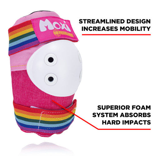 187 Killer Pads - Pink Moxi Super Six Pack - Adult Knee/Elbow/Wrist Safety Gear Set