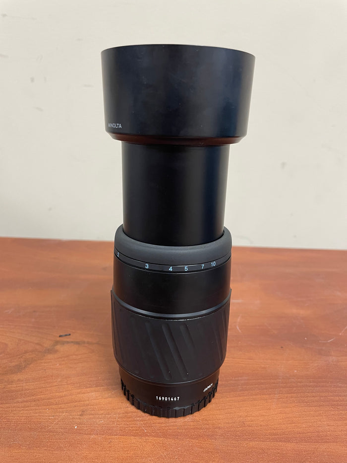 Minolta 100mm f2.8 AF MACRO Sony A-Mount Lens w/Hood JAPAN