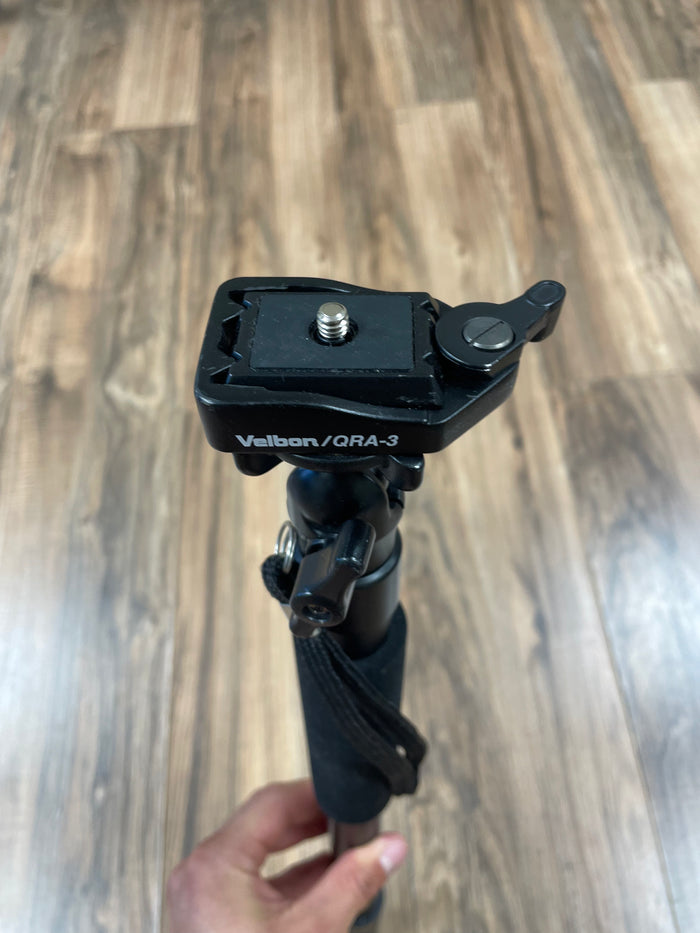 Velbon RUP-43 Monopod w/ Velbon QRA-3 Quick Release Plate, 4 sections, 22-65in.