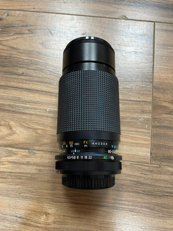Cimko MT Series f4.5 MC 80-200mm FD Mount Zoom Lens S# 440304