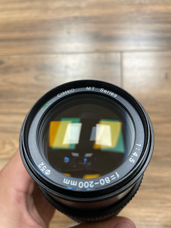 Cimko MT Series f4.5 MC 80-200mm FD Mount Zoom Lens S# 440304