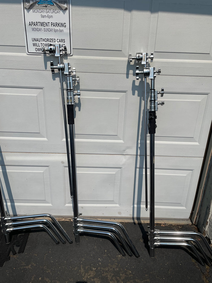 Flashpoint 10′ C-Stand on Turtle Base Kit, 40″ Grip Arm & Two 3″ Gobo Heads