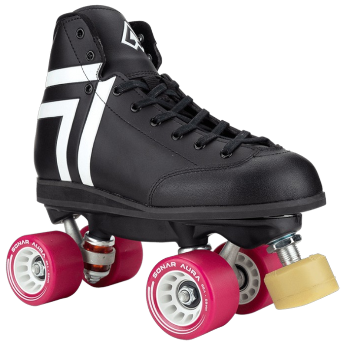 Antik Skates - Black / White Skyhawk Indoor - Roller Skate Set