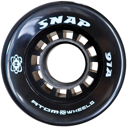 Atom Skates - Black Snap 91a Indoor Wheels (4 Pack)