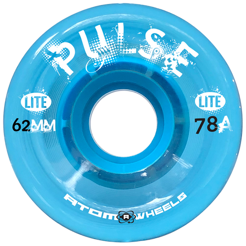 Atom Skates - Blue Pulse Lite 62mm Outdoor Wheels (4 Pack)