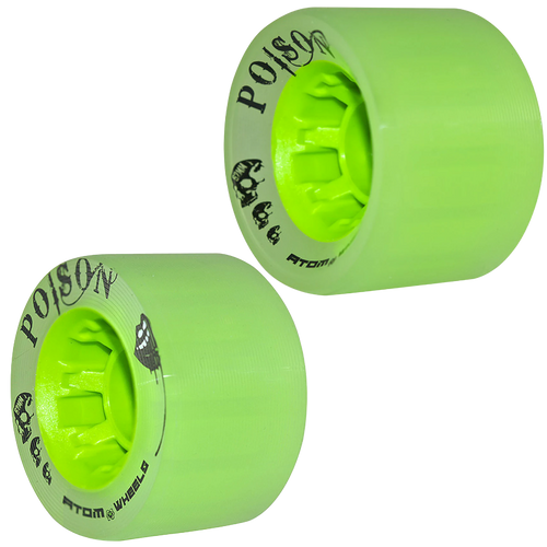 Atom Skates - Green Poison 62mm Wheel (4 Pack)