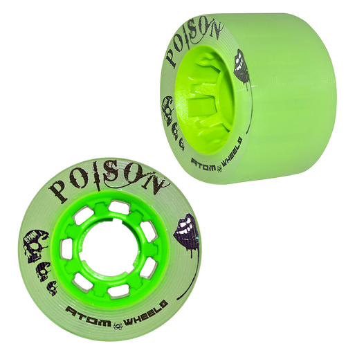 Atom Skates - Green Poison 62mm Wheel (4 Pack)
