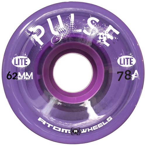 Atom Skates - Purple Pulse Lite 62mm Outdoor Wheel (4 Pack)