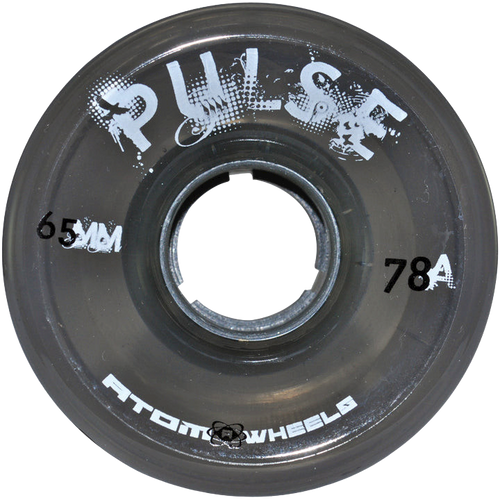 Atom Skates - Smoke Black Pulse 65mm Outdoor Wheels (4 Pack)