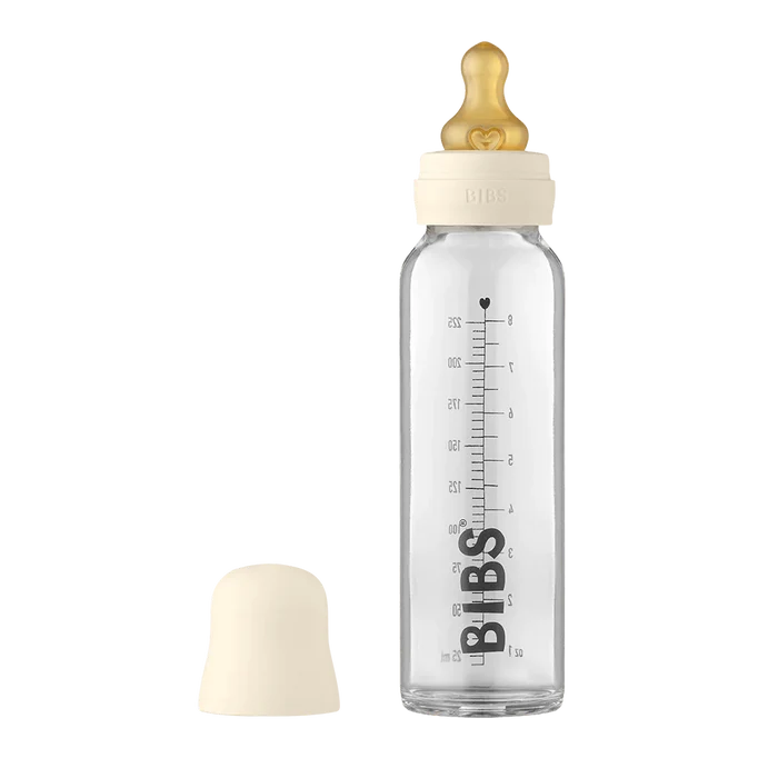 BIBS Baby Bottles BIBS Baby Glass Bottle Complete Set (225ml) - Ivory