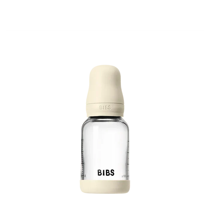 BIBS Baby Bottles BIBS Baby Glass Bottle Latex (120ml), Slow Flow - Ivory