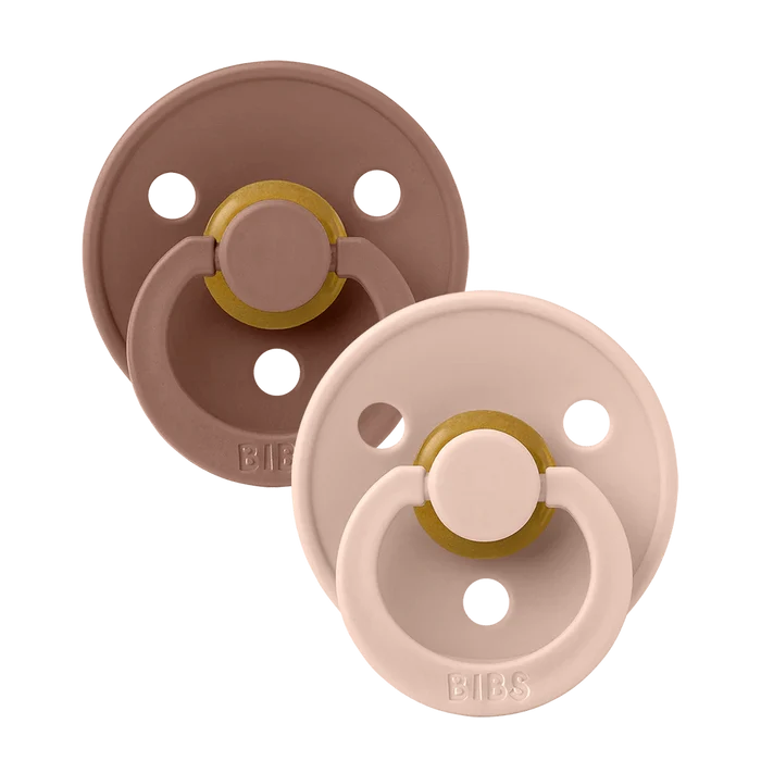BIBS Pacifiers & Teethers BIBS Colour Pacifiers 2 Pack (Size 1) - Anatomical Blush/Woodchuck