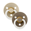BIBS Pacifiers & Teethers BIBS Glow Pacifiers 2 Pack (Size 1) - Vanilla/Dark Oak
