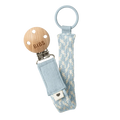 BIBS Pacifier Clip BIBS Pacifier Clip (Braided) - Baby Blue/Ivory