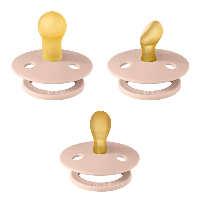 BIBS Pacifier BIBS Try-It Collection Pacifiers 3 pack (Size 1) - Blush
