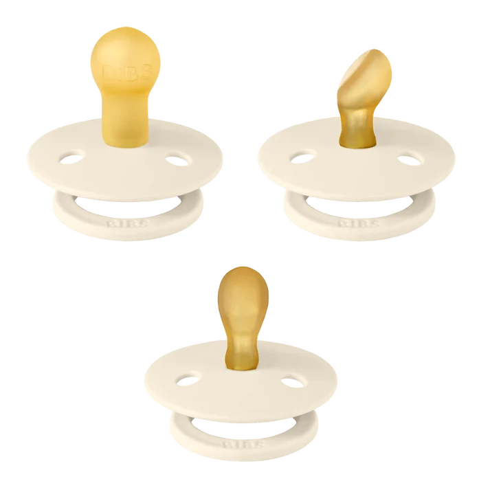 BIBS Pacifier BIBS Try-It Collection Pacifiers 3 pack (Size 1) - Ivory