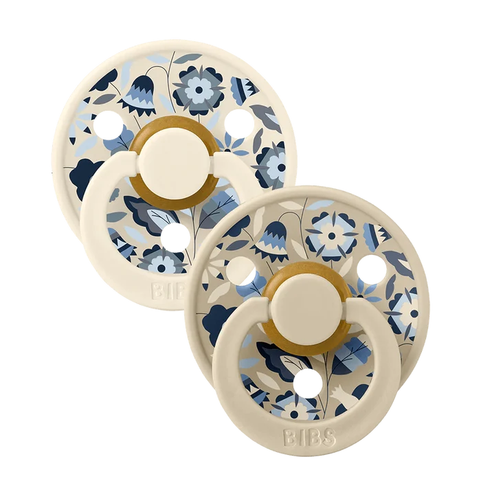 BIBS Health & Hygiene Bibs x Liberty Colour Bobo Latex Pacifier (2 Pack, Size 1) - Ivory Mix