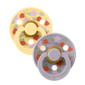 BIBS Health & Hygiene Bibs x Liberty Colour Strawberries & Cream Latex Pacifier (2 Pack, Size 1) - Pale Butter Mix