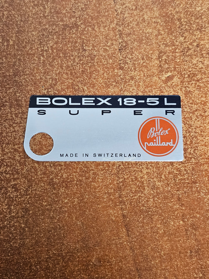 Bolex 18-5L Super Logo Plate