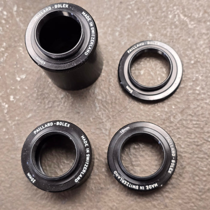 Bolex C-Mount Macro Extension Tube Set for Macro Photography