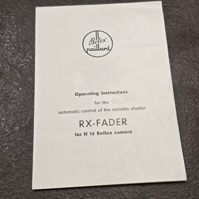 Bolex Rex-O-Fader with Winding Crank Long Knob with Box