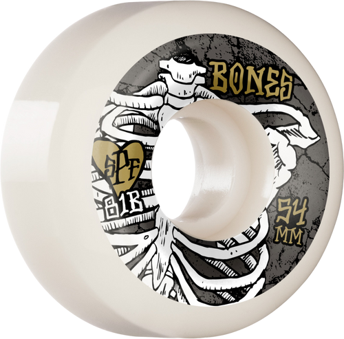 Bones - 54mm SPF P5 Sidecut 81B Rapture Skateboard Wheels 4 Pk.  White