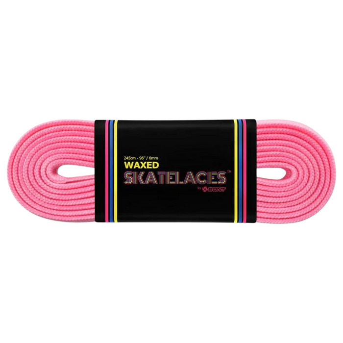 Bont - Cosmo Pink - Waxed 6mm Skate Laces (Sold In Pairs)