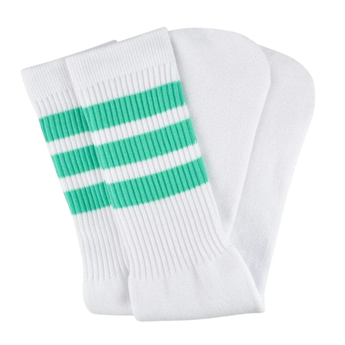 Bont - Misty Teal Triple Stripe Knee High Tube Socks - Sold In Pairs