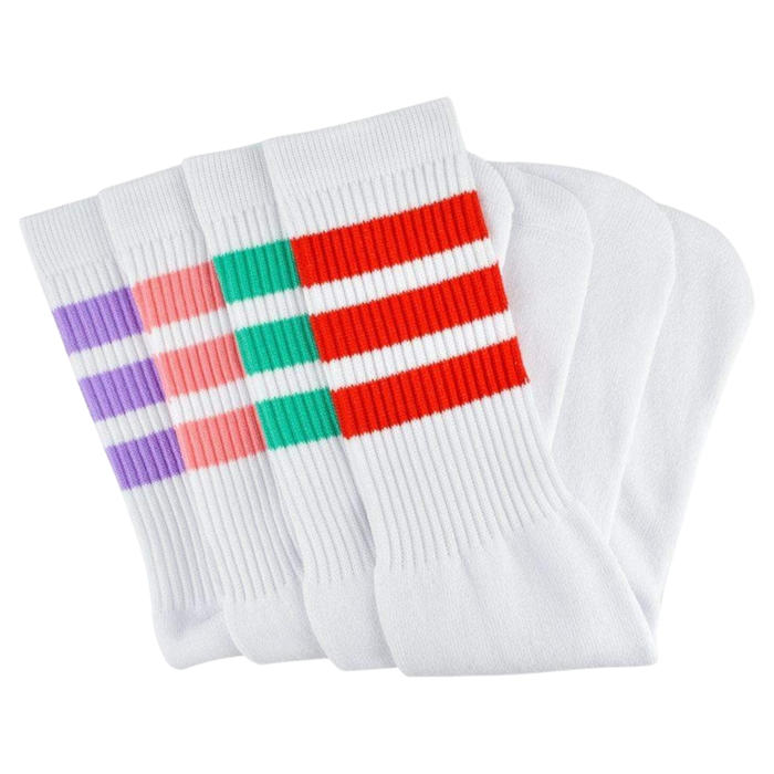 Bont - Misty Teal Triple Stripe Knee High Tube Socks - Sold In Pairs