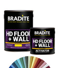 Bradite Heavy Duty Wall and Floor EW99 Paint + Activator - 4.5 Litre - Tinted Colour Match