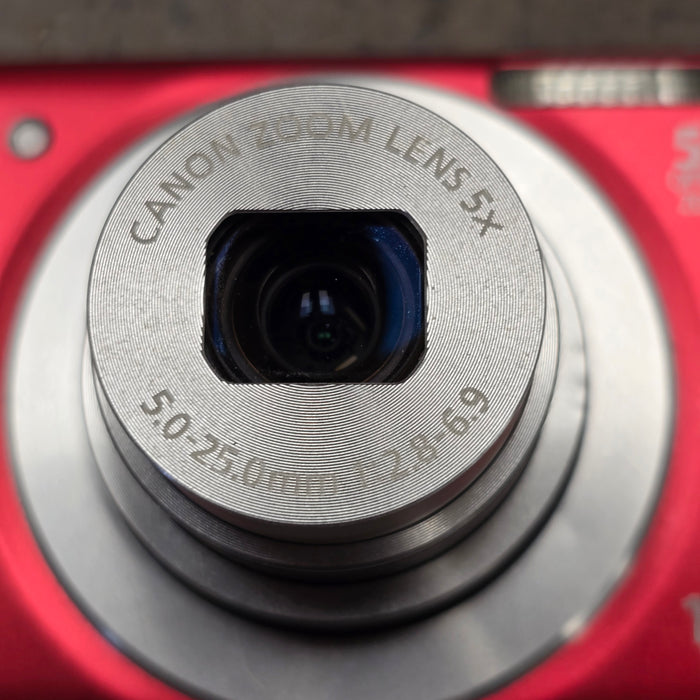 Canon Powershot A2500 (RED)- Digital Camera - Point & Shoot w/Case & Batteries