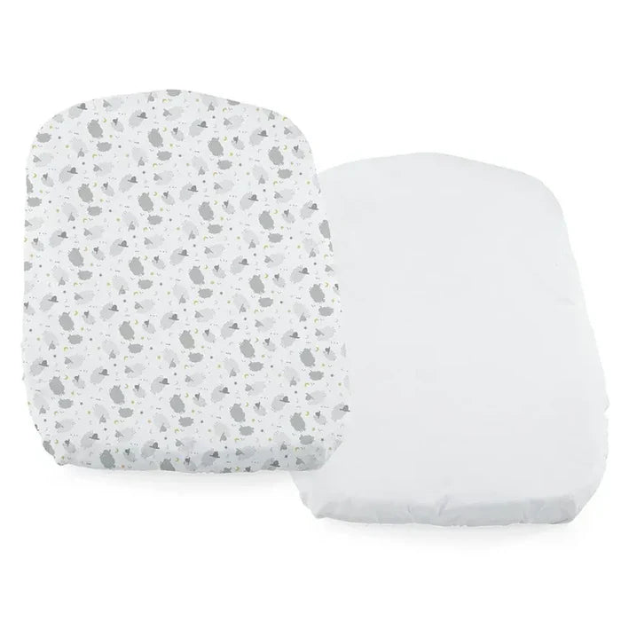 Chicco Bedding Chicco Baby Hug Fitted Crib Sheets 2 Pack - Grey Sheep