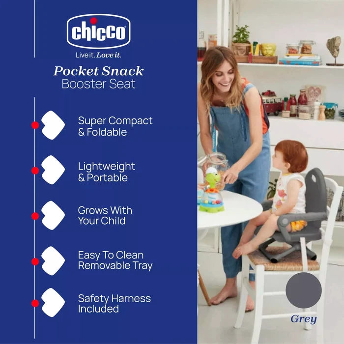 Chicco Booster Seat Chicco Pocket Snack Booster Seat - Dark Grey