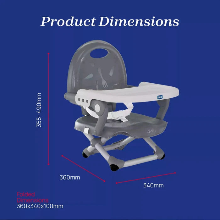 Chicco Booster Seat Chicco Pocket Snack Booster Seat - Dark Grey