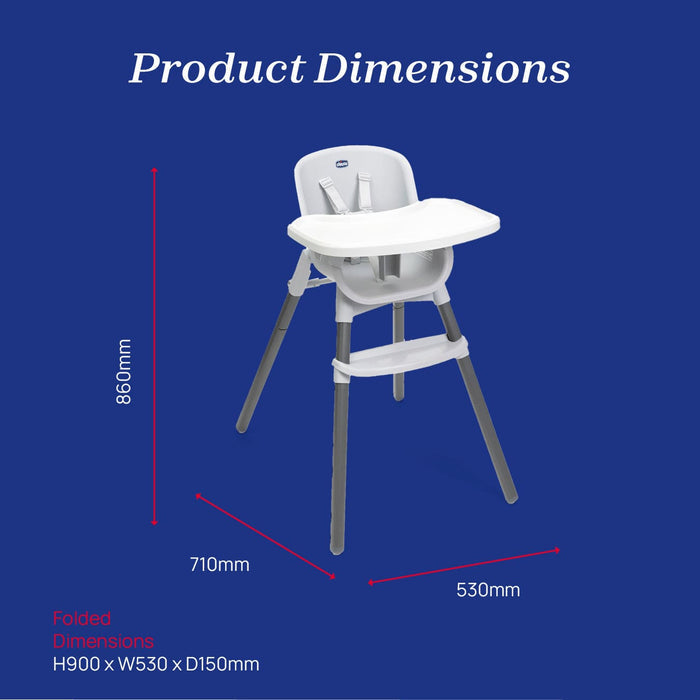Chicco Highchairs Chicco Zest Highchair - Moon Grey