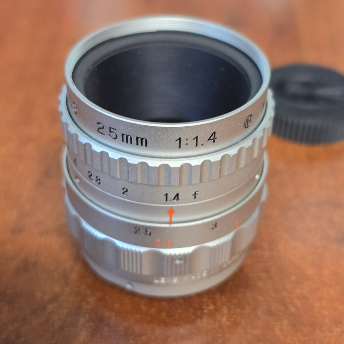 Cosmicar 25mm f1.4 TV C-Mount Lens S# 18346