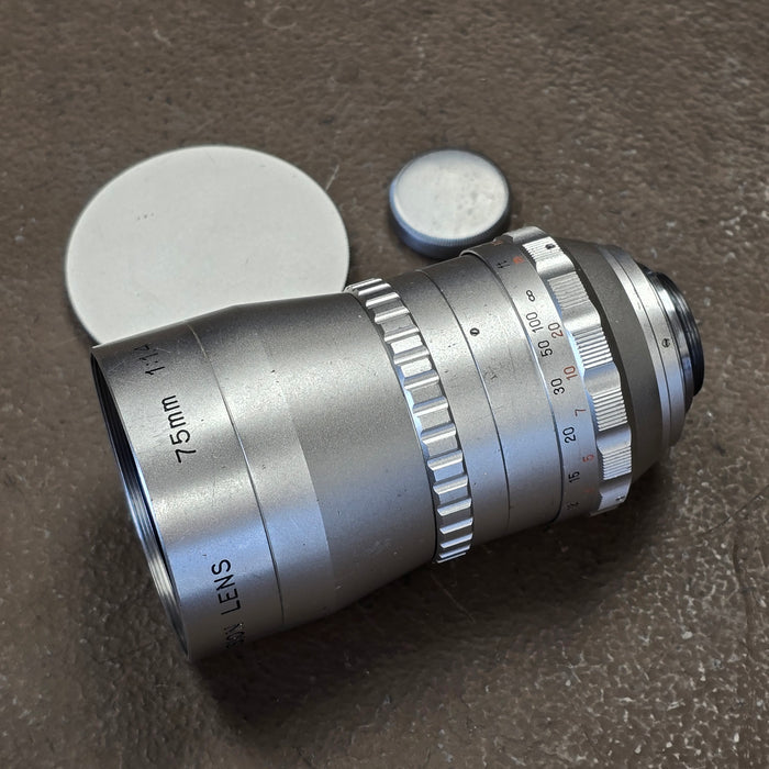 Cosmicar Television 75mm f1.4 C-Mount Lens S# 13107