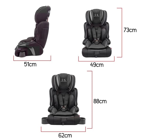 Cozy N Safe CAR SEATS Cozy N Safe Everest Group 1/2/3 Child Car Seat - Black/Grey
