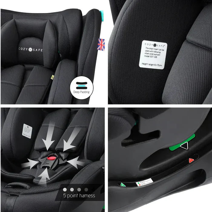 Cozy N Safe Car Seats Cozy N Safe Fitzroy+ i-Size Car Seat - Jet