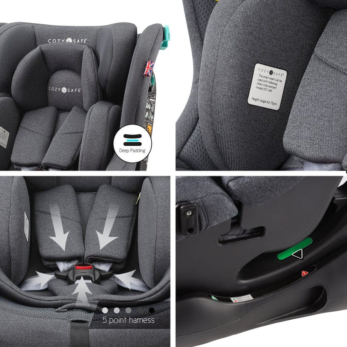 Cozy N Safe Car Seats Cozy N Safe Fitzroy+ i-Size Car Seat - Slate