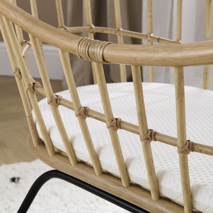 Cuddleco Bedside Crib CuddleCo Aria Wave Crib - Rattan
