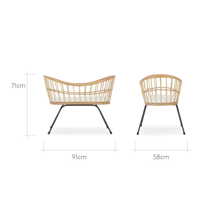Cuddleco Bedside Crib CuddleCo Aria Wave Crib - Rattan