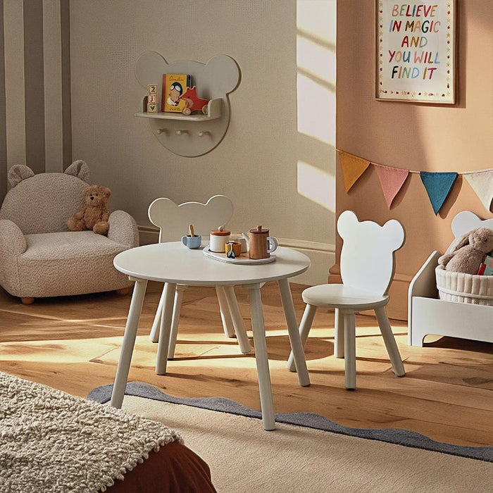 Cuddleco Nursery Furniture CuddleCo Bear Play House Table with Chairs - Pebble