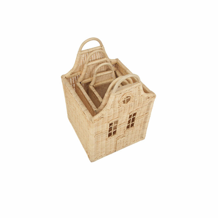Cuddleco Storage Cuddleco Dutch House Set 3 Baskets - Rattan