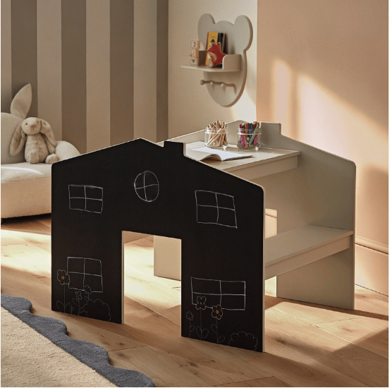 Cuddleco Nursery Furniture CuddleCo Play House Desk for 2 - Pebble